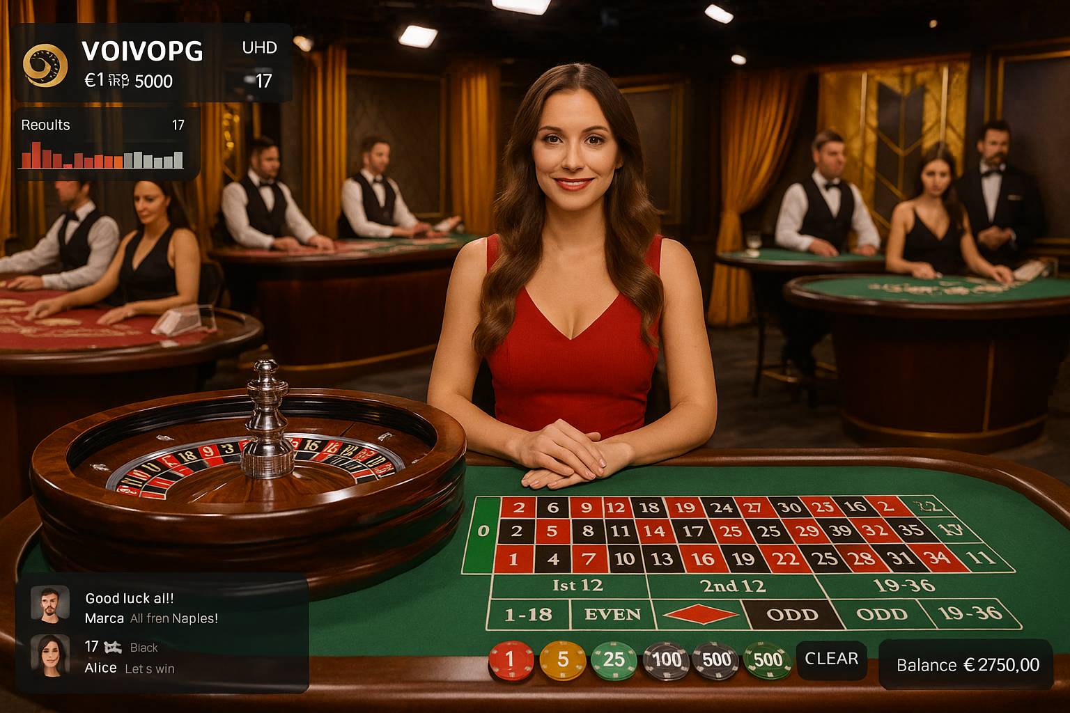O VOIVOPG Live Casino lança promoções regularmente